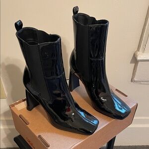 Sam Edelman Black Patent Heeled Boots